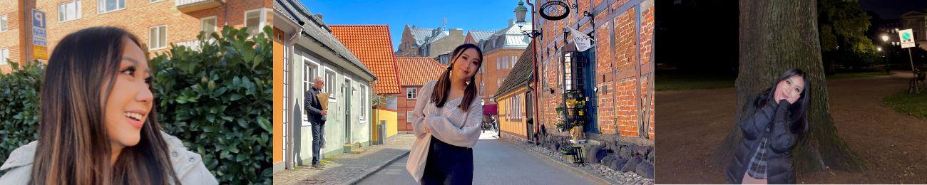 Series of photos of Sarah in Sweden.