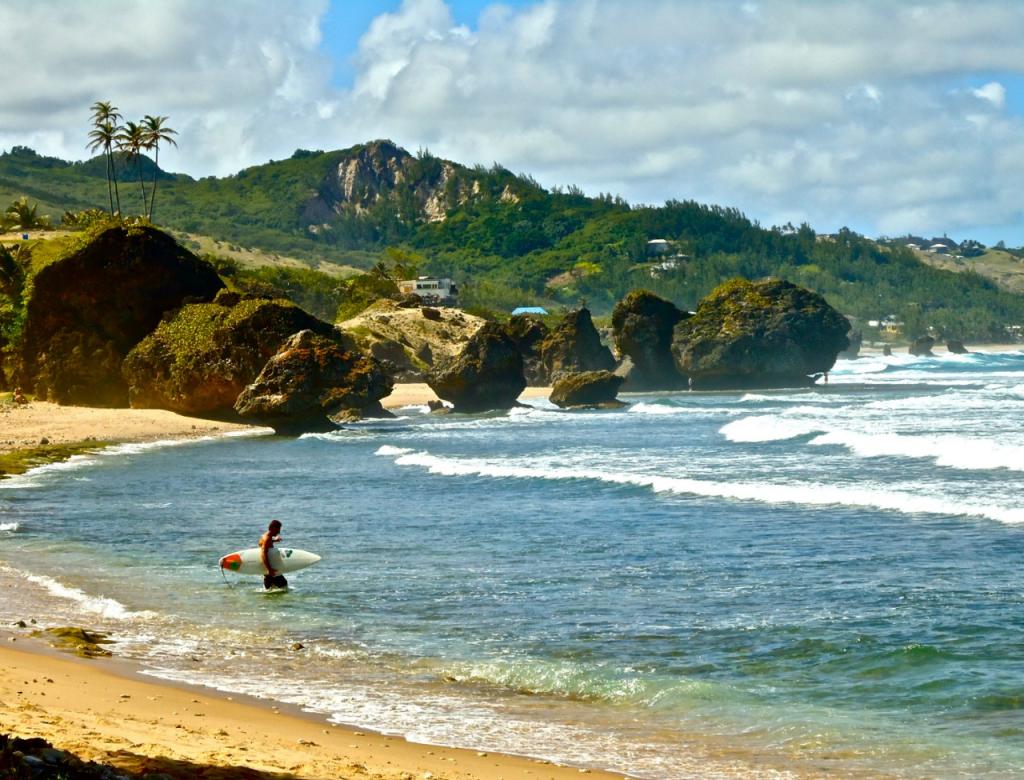 Beach scene in Barbados.