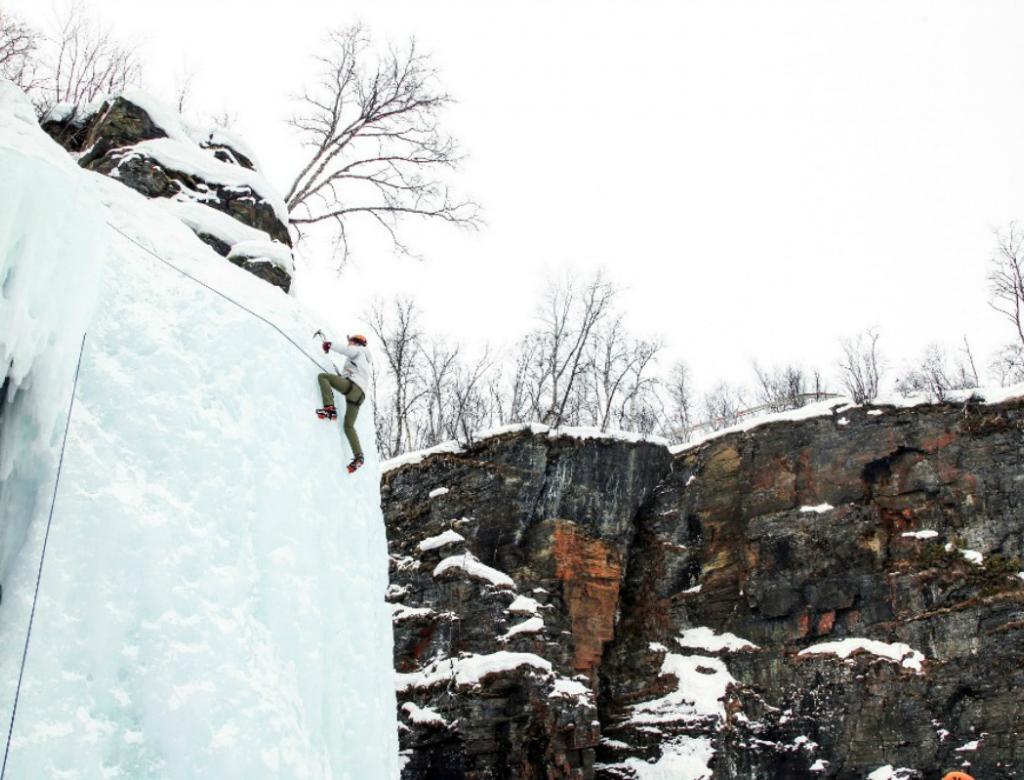 Ice climbing in Sweden