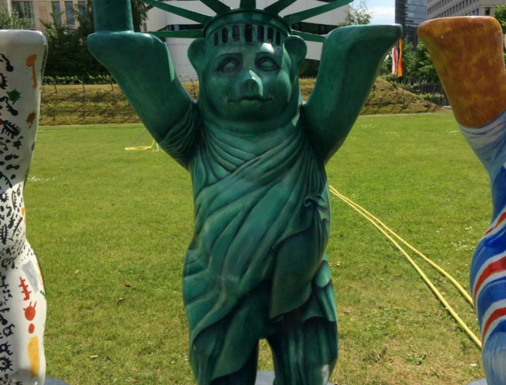 A statue of an American Bear in Berlin, Germany