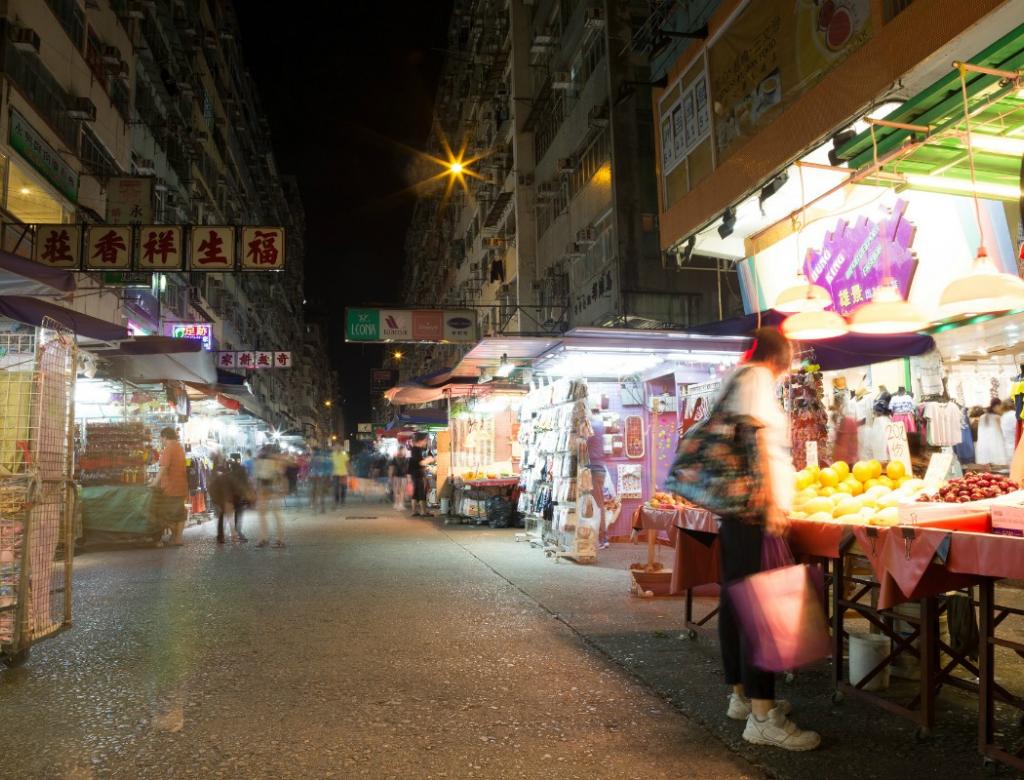 Street markets in Hong Kong.
