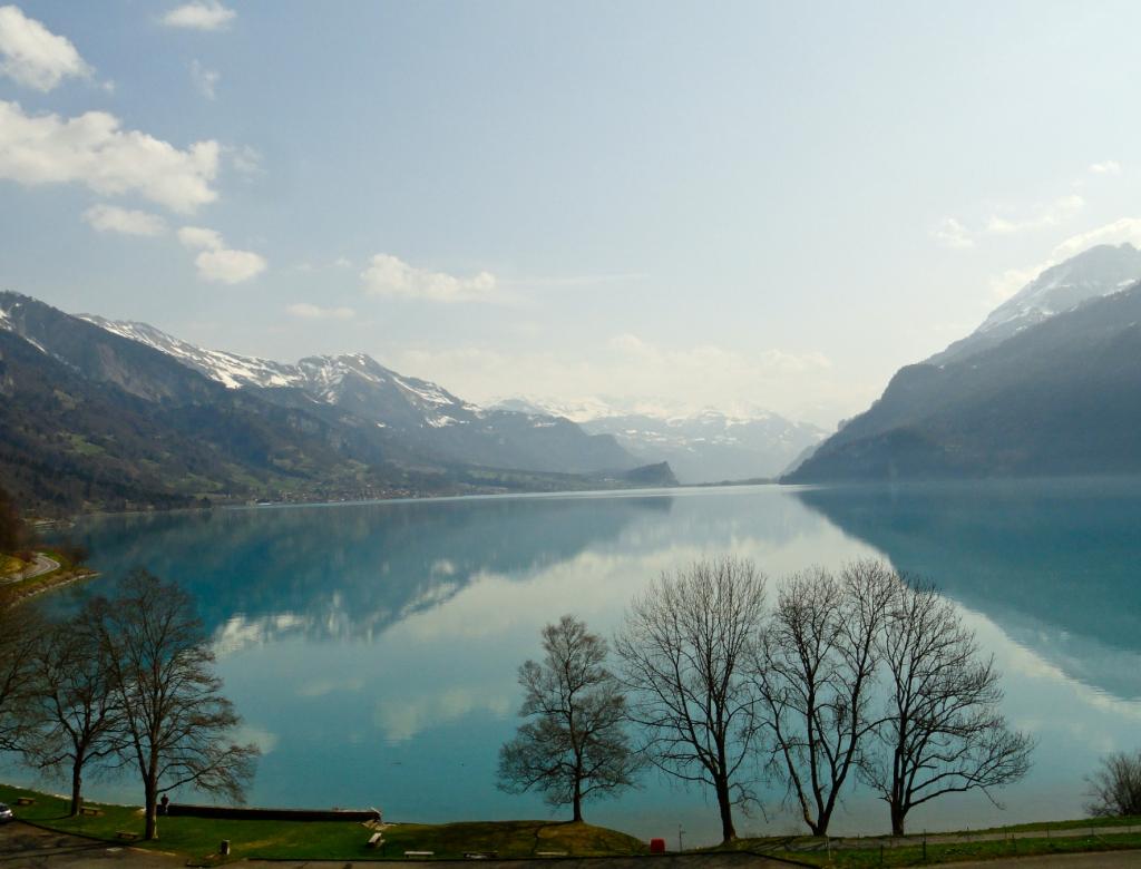 Aqua blue lake in Switzerland