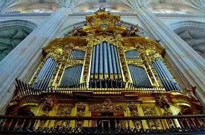 Beautiful organ inside one of Spain's largest churches.