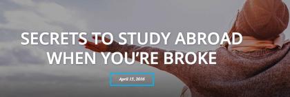 Study Abroad while broke