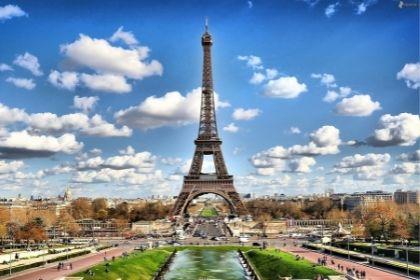 view of Eiffel tower in paris