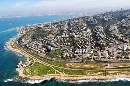 Haifa, Israel view from above