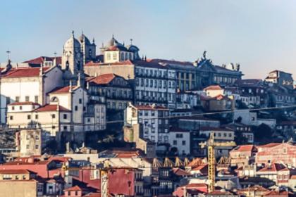 Homes on a hillside in Portugal