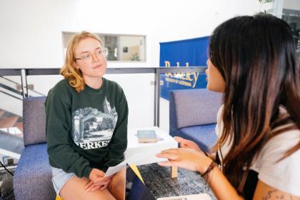 Two students talking
