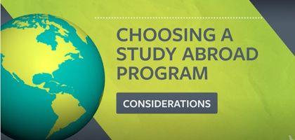 Choosing a Study Abroad Program title card from video